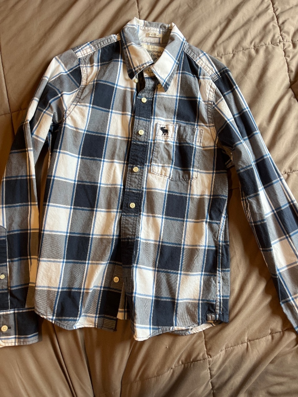 Men’s small plaid Abercrombie & Fitch button down